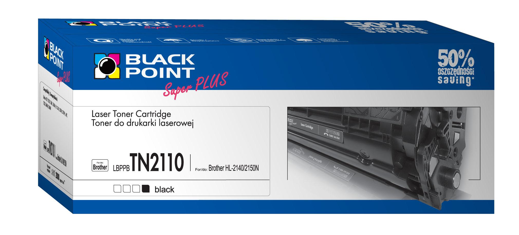CMYK - Black Point toner LBPPBTN2110 zastpuje Brother TN-2110, 2000 stron