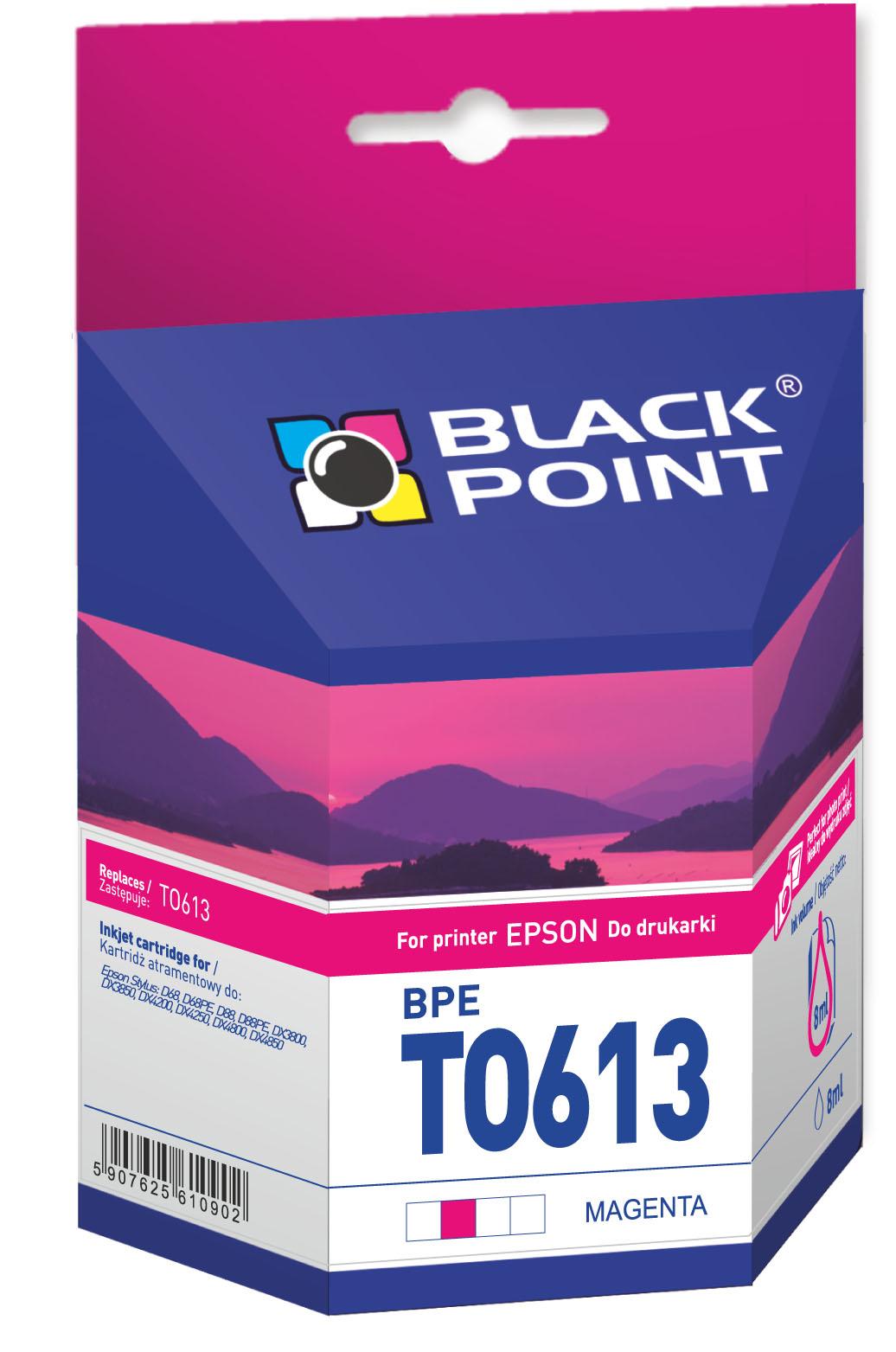 CMYK - Black Point tusz BPET0613 zastpuje Epson T0613, czerwony
