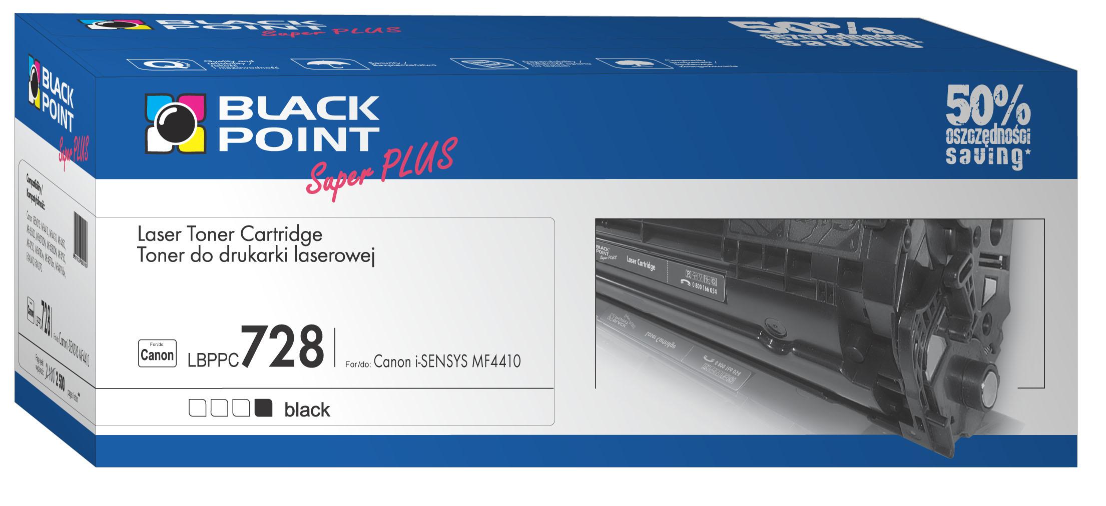 CMYK - Black Point toner LBPPC728 zastępuje Canon CRG-728, 2500 stron
