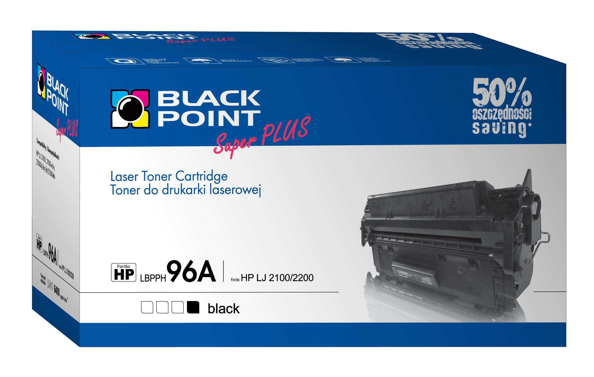 CMYK - Black Point toner LBPPH96A zastępuje HP C4096A, 6400 stron