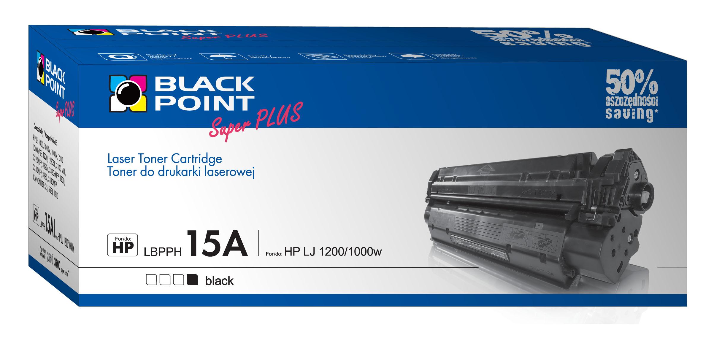 CMYK - Black Point toner LBPPH15A zastępuje HP C7115A, 3700 stron