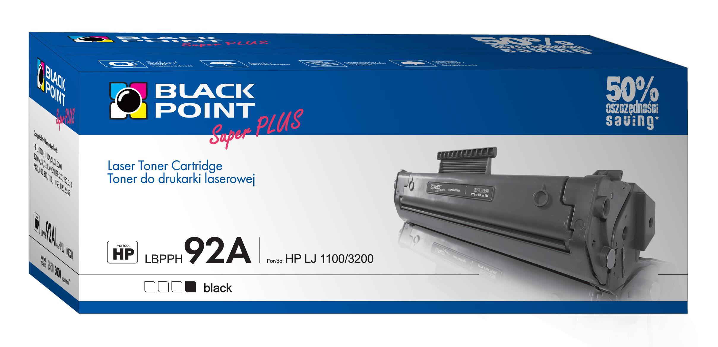 CMYK - Black Point toner LBPPH92A zastępuje HP C4092A, 3600 stron