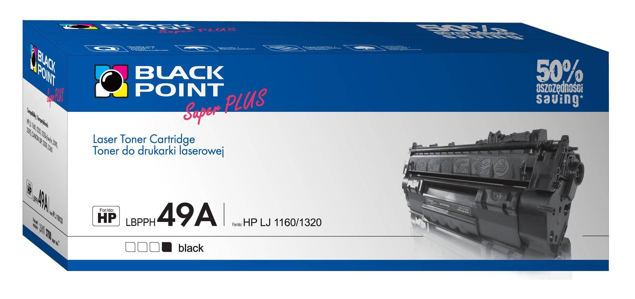 CMYK - Black Point toner LBPPH49A zastępuje HP Q5949A / CRG-708, 3700 stron