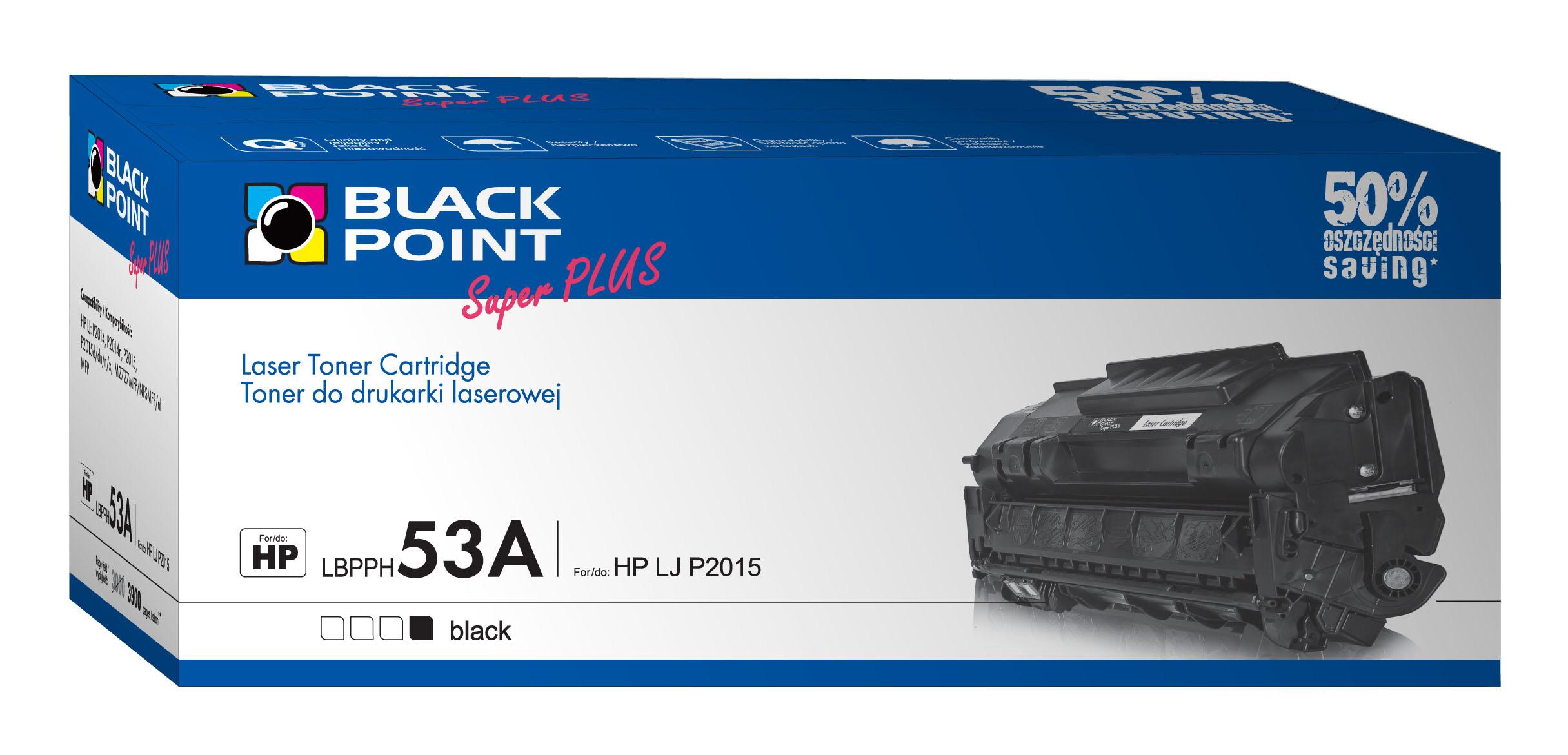 CMYK - Black Point toner LBPPH53A zastępuje HP Q7553A / CRG-715, 3900 stron