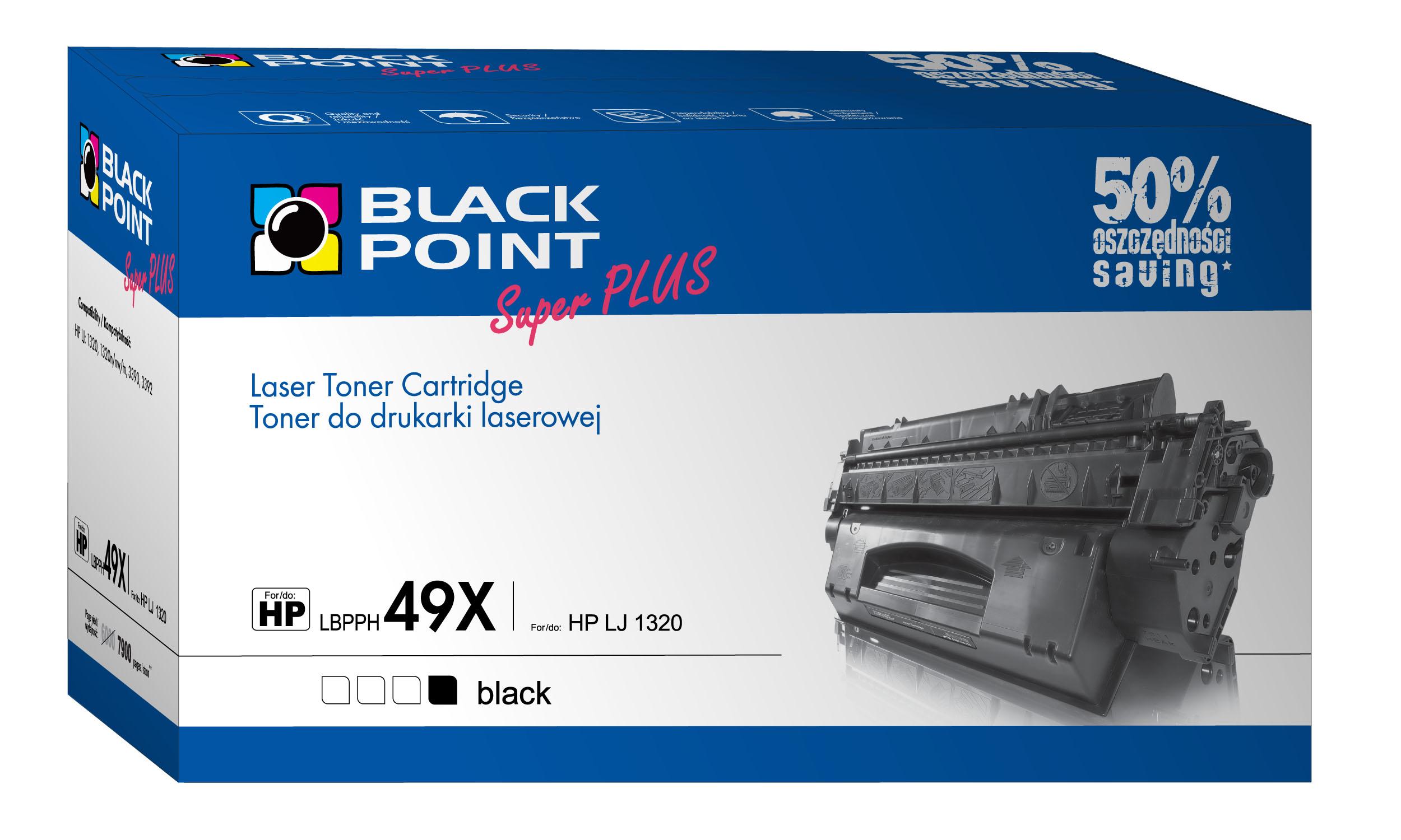 CMYK - Black Point toner LBPPH49X zastępuje HP Q5949X / CRG-708H, 7900 stron