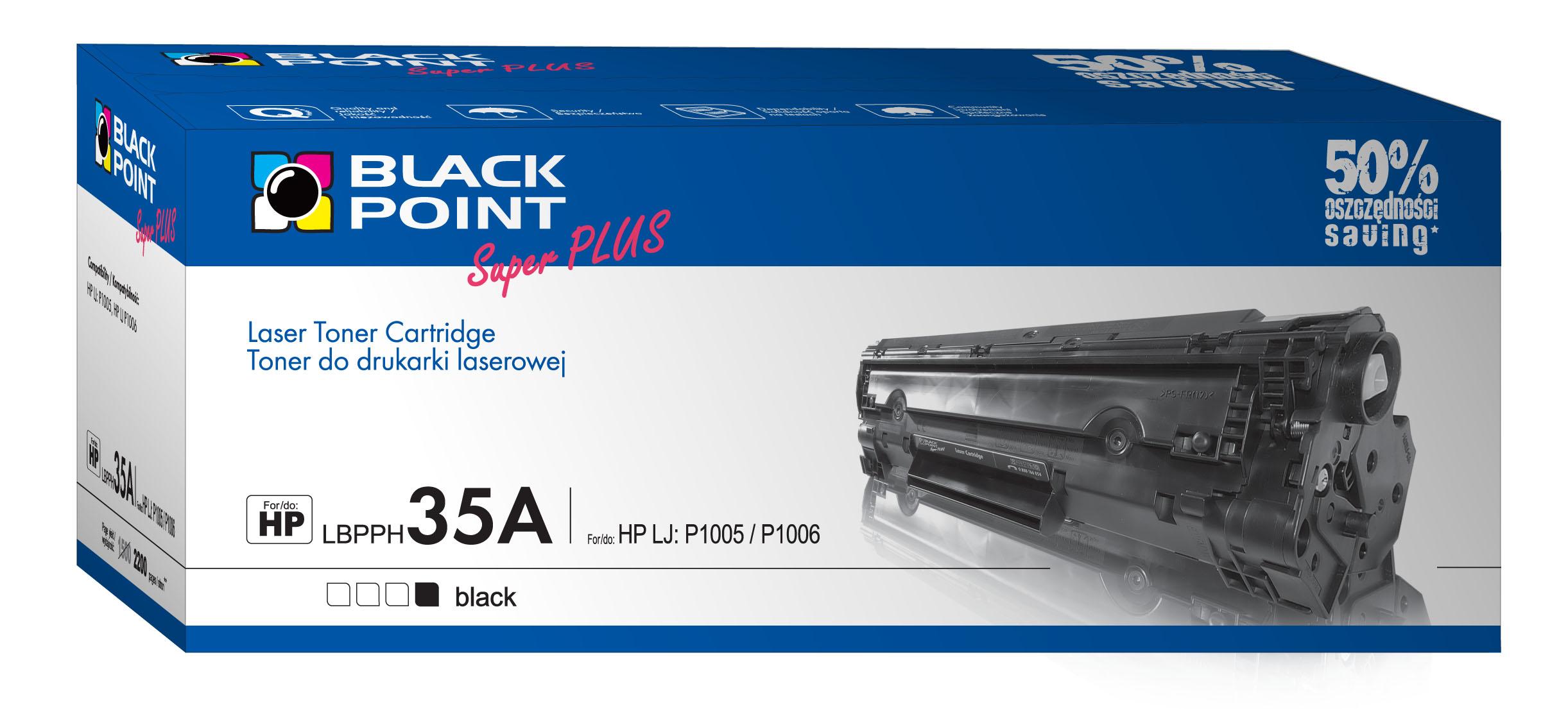 CMYK - Black Point toner LBPPH35A zastępuje HP CB435A / CRG-712, 2200 stron
