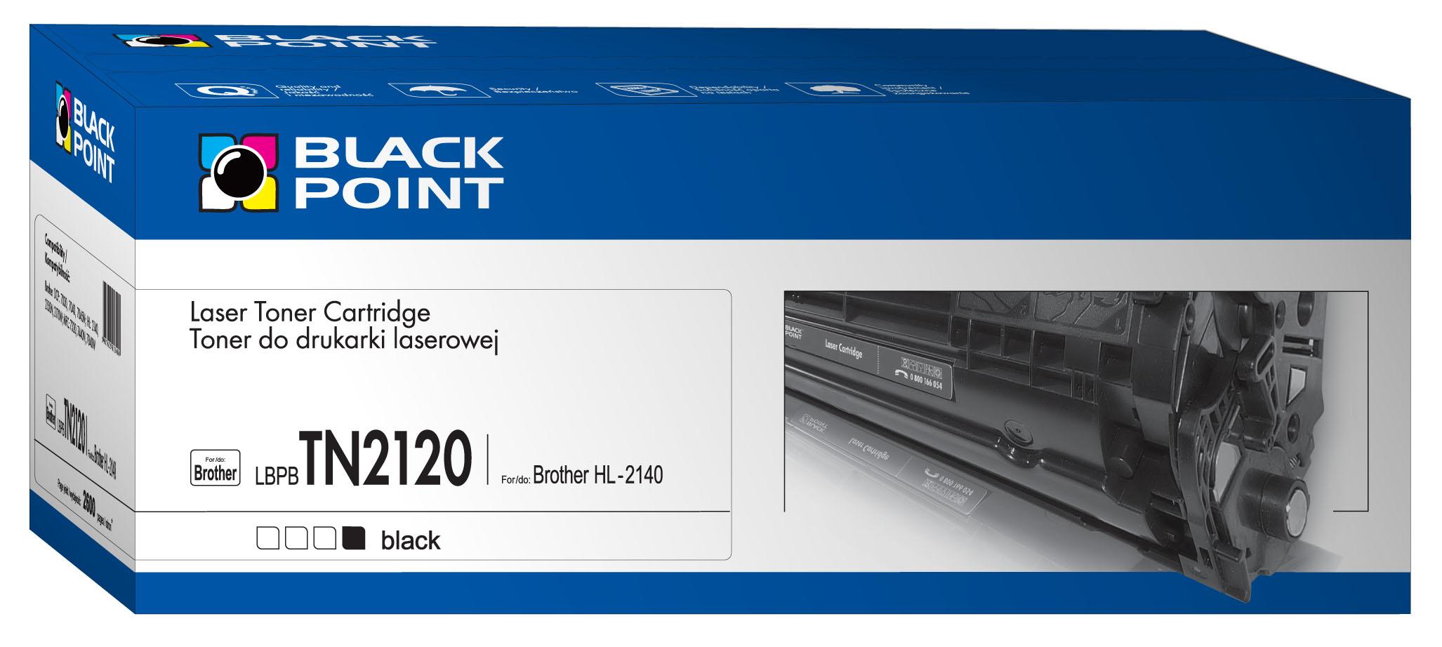 CMYK - Black Point toner LBPBTN2120 zastępuje Brother TN-2120, 2600 stron