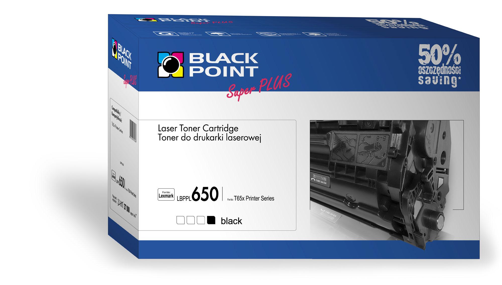 CMYK - Black Point toner LBPPL650 zastępuje Lexmark T650H11E, 27000 stron
