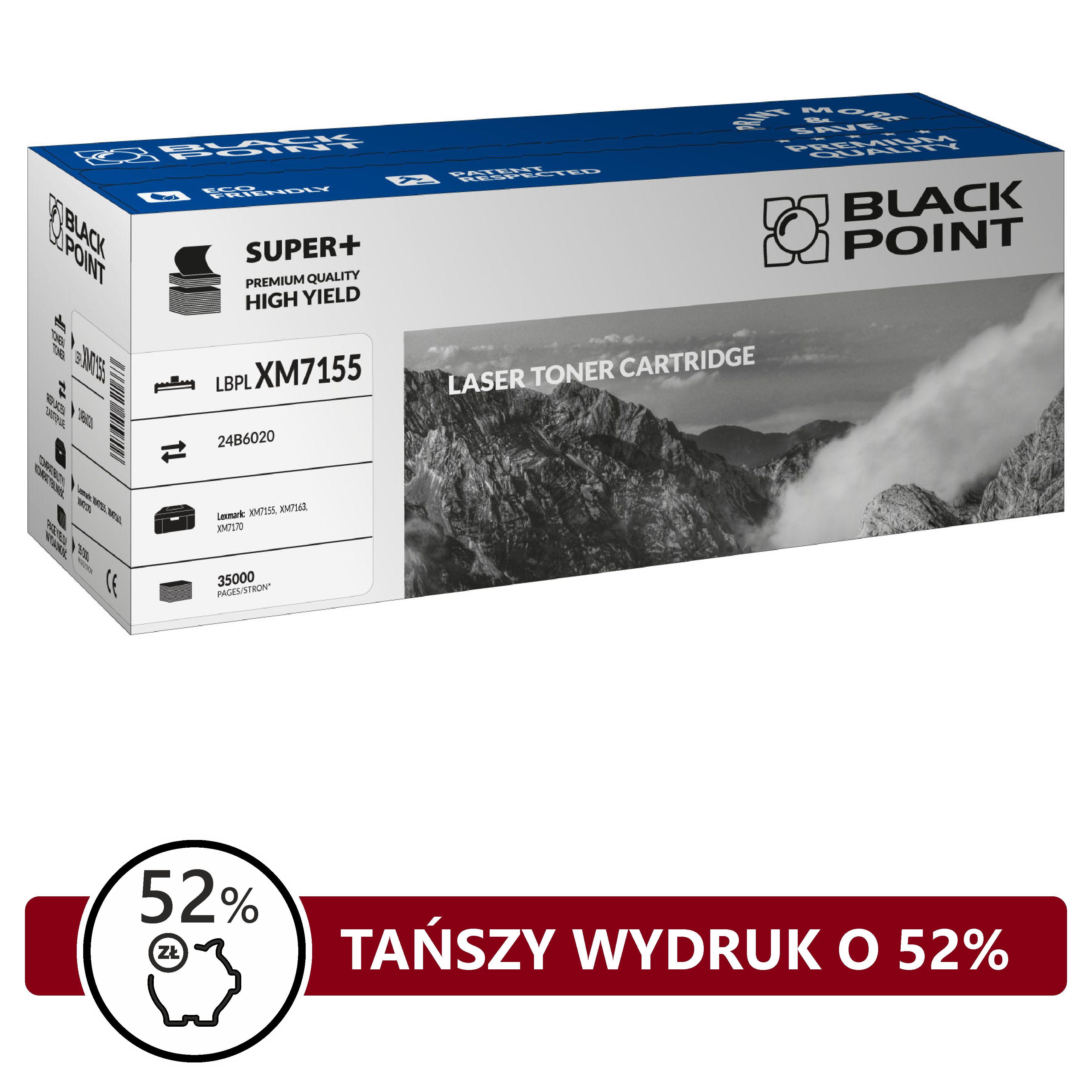 CMYK - [LBPLXM7155] Toner Black Point S+ (Lexmark 24B6020)