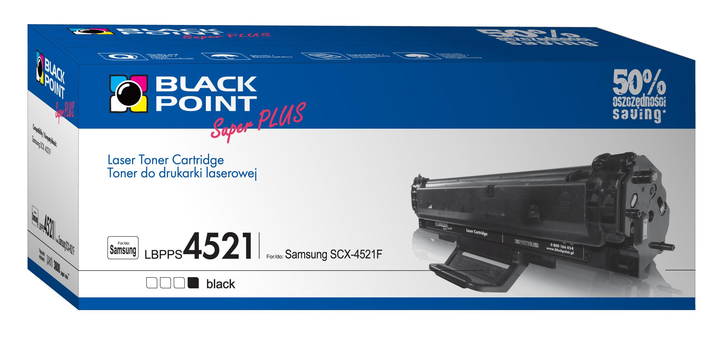 CMYK - Black Point toner LBPPS4521 zastępuje Samsung SCX-4521D3, 3800 stron