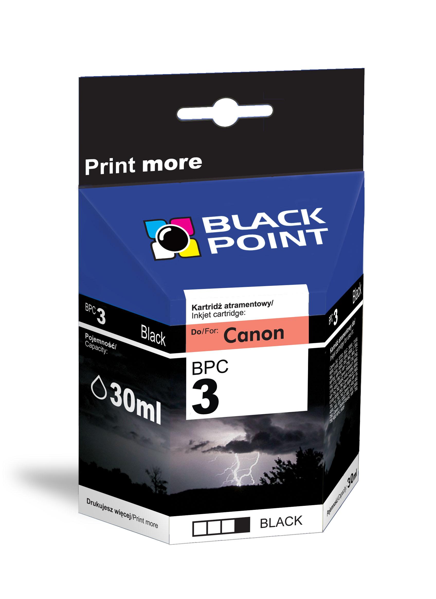 CMYK - Black Point tusz BPC3BK zastępuje Canon BCI-3BK, czarny