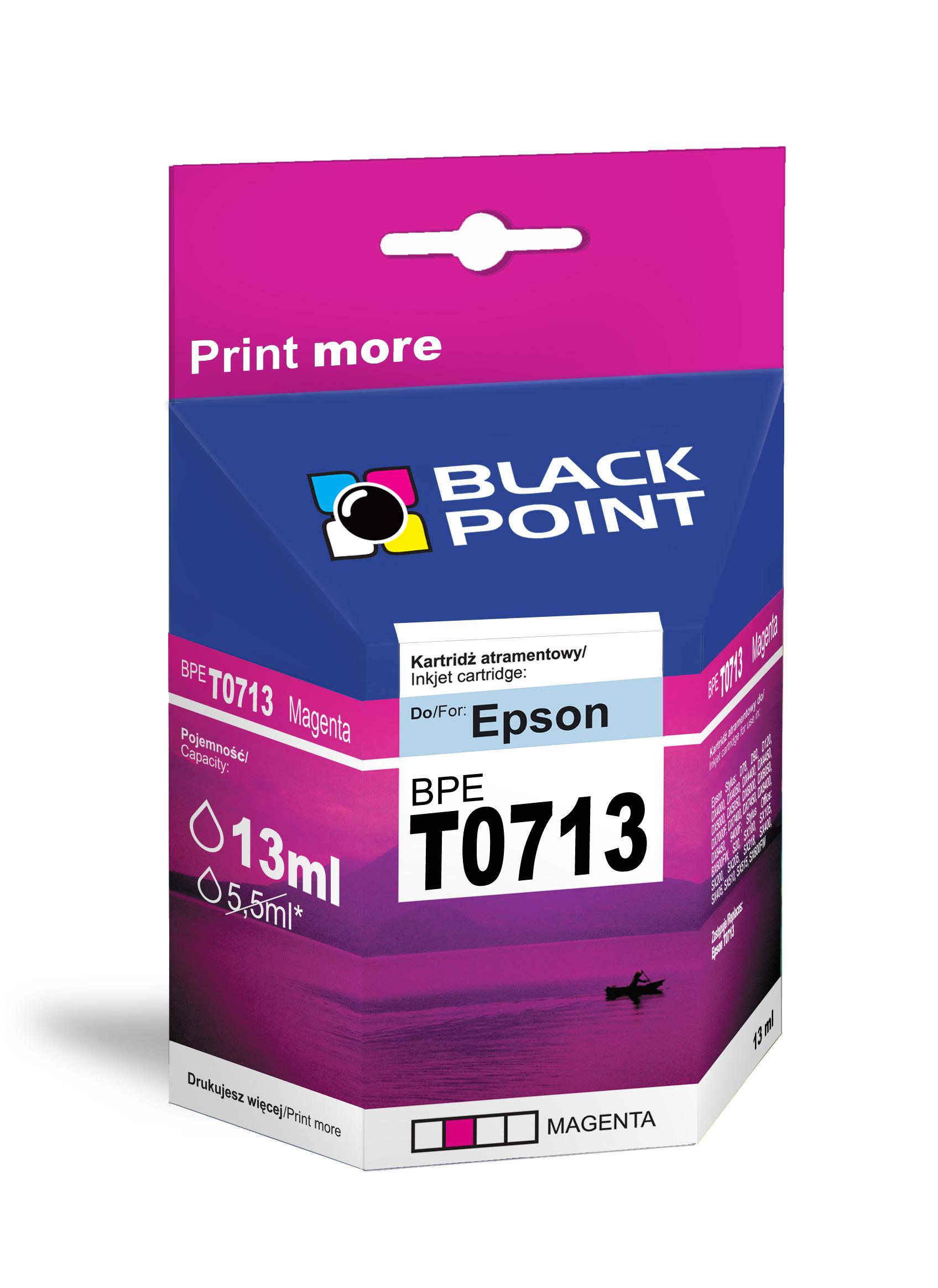 CMYK - Black Point tusz BPET0713 zastępuje Epson T0713, czerwony