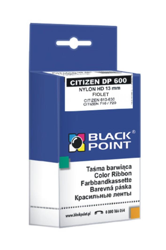 CMYK - Black Point taśma barwiąca KBPC600F zastępuje Citizen DP 600, czerwona, 12,7 mm / 9,5 m