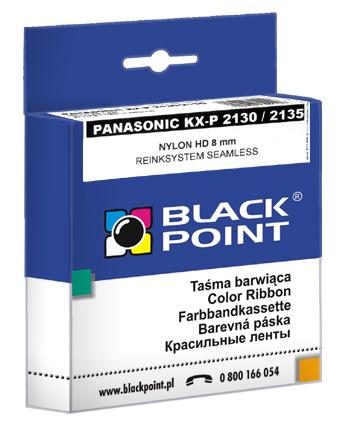 CMYK - Black Point taśma barwiąca KBPP160 zastępuje Panasonic KX-P 160 / 2130, czarna, 8 mm / 1,8 m