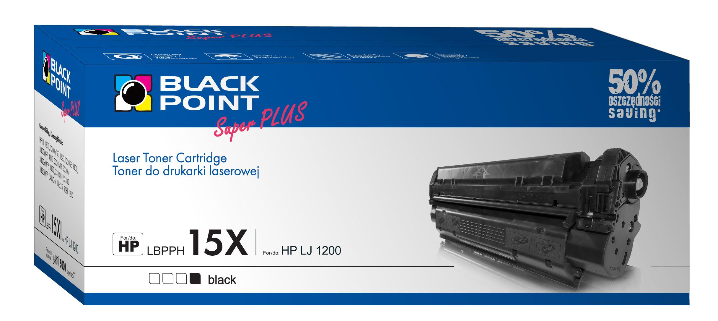 CMYK - Black Point toner LBPPH15X zastępuje HP C7115X, 5000 stron