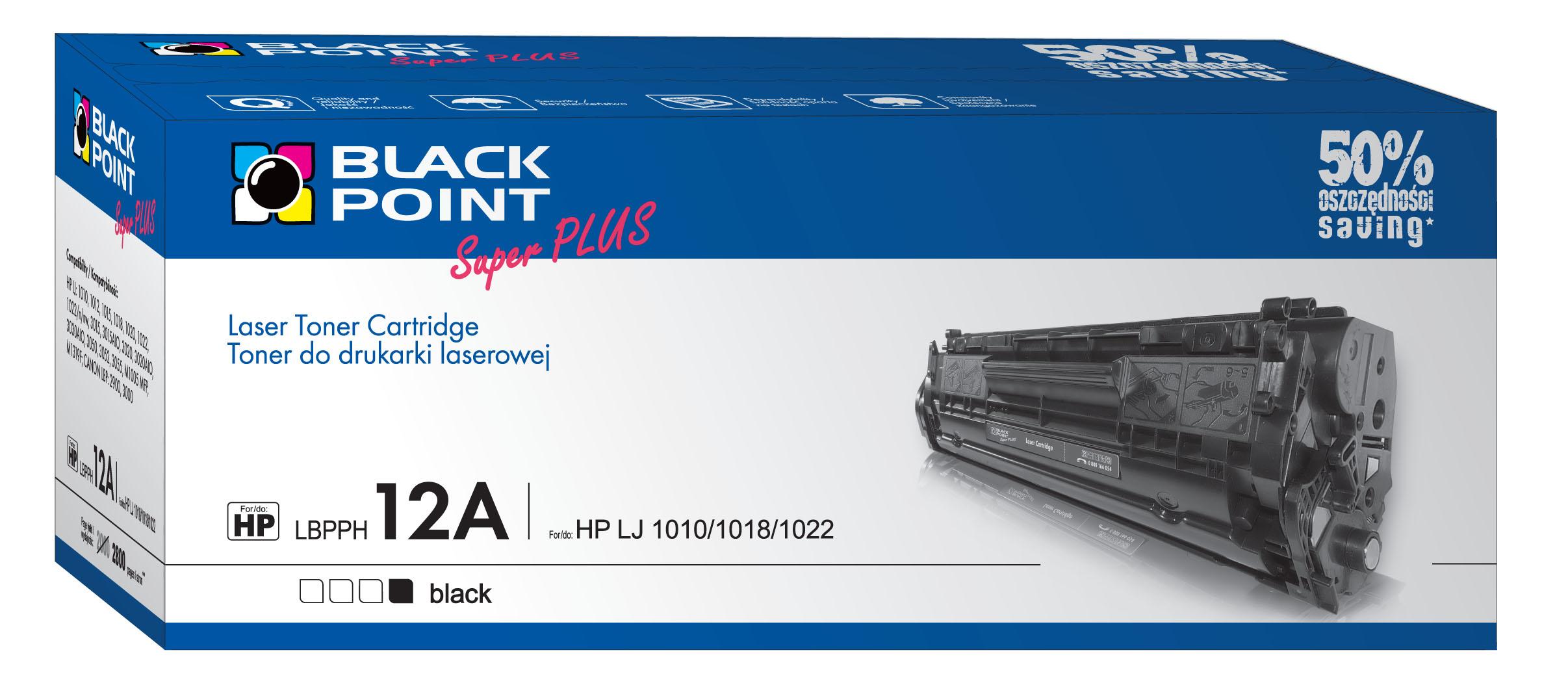 CMYK - Black Point toner LBPPH12A zastpuje HP Q2612A / CRG-703, 3500 stron