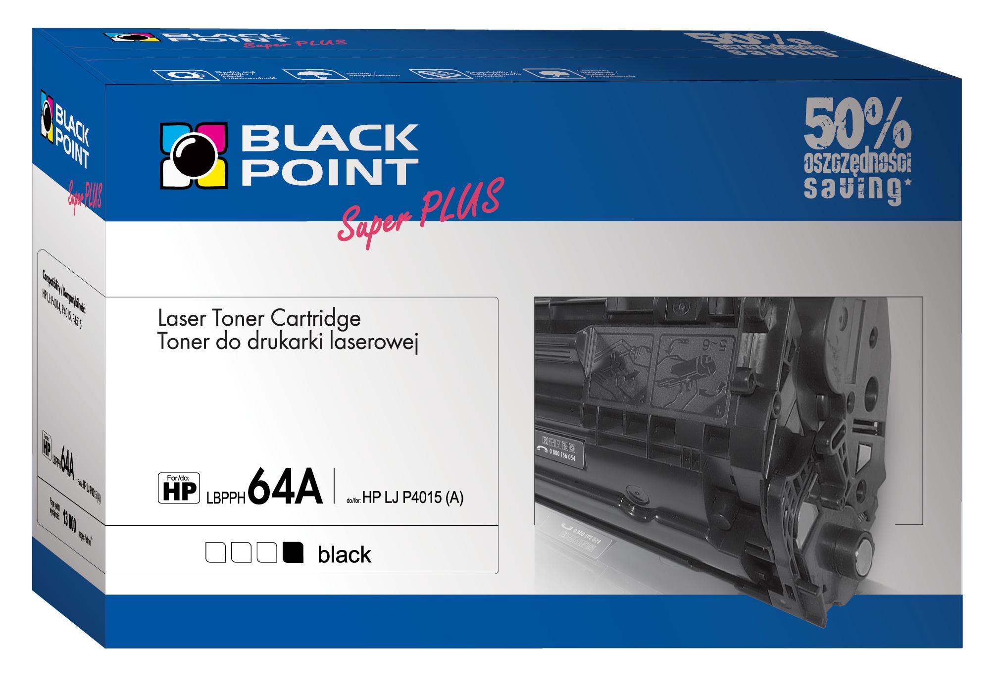 CMYK - Black Point toner LBPPH64A zastpuje HP CC364A, 13000 stron