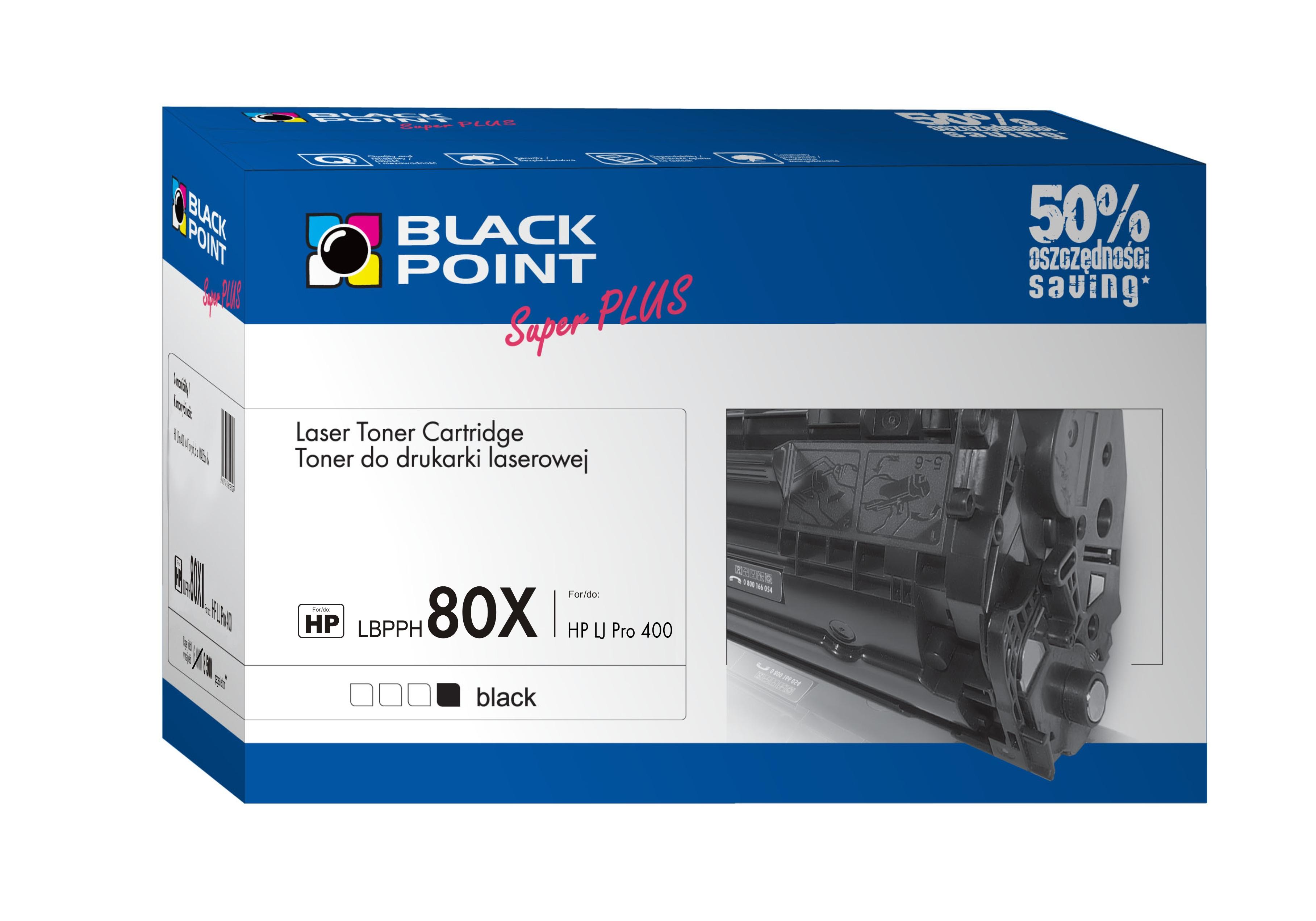 CMYK - Black Point toner LBPPH80X zastpuje HP CF280X, 8500 stron