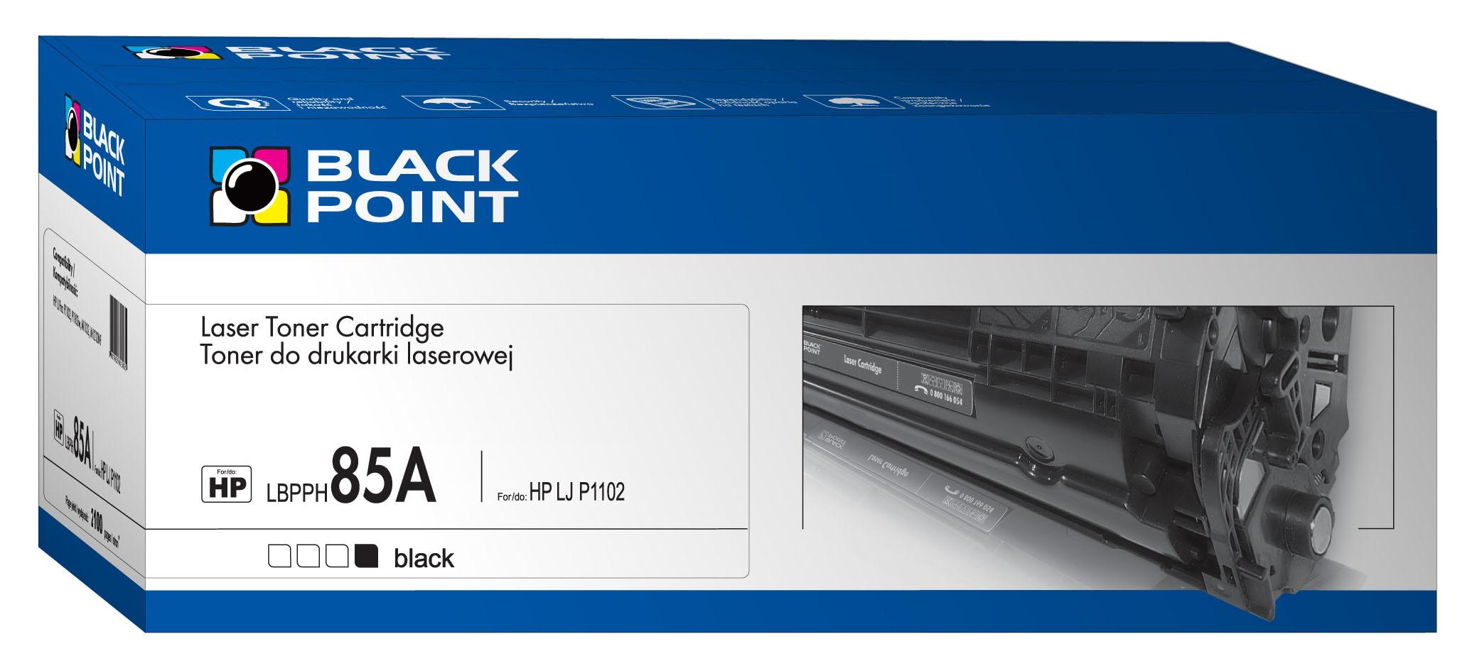 CMYK - Black Point toner LBPPH85A zastpuje HP CE285A, 2100 stron