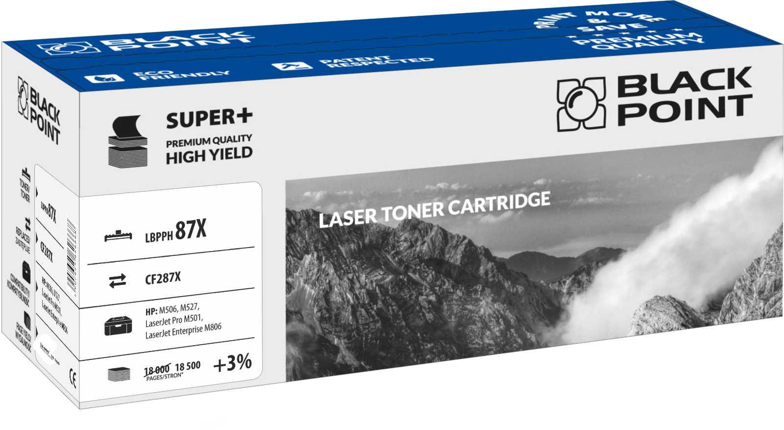 CMYK - Black Point toner LBPPH87X zastpuje HP CF287X, 18500 stron