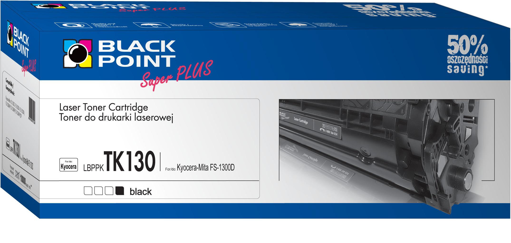 CMYK - Black Point toner LBPPKTK130 zastpuje Kyocera TK-130, 10000 stron