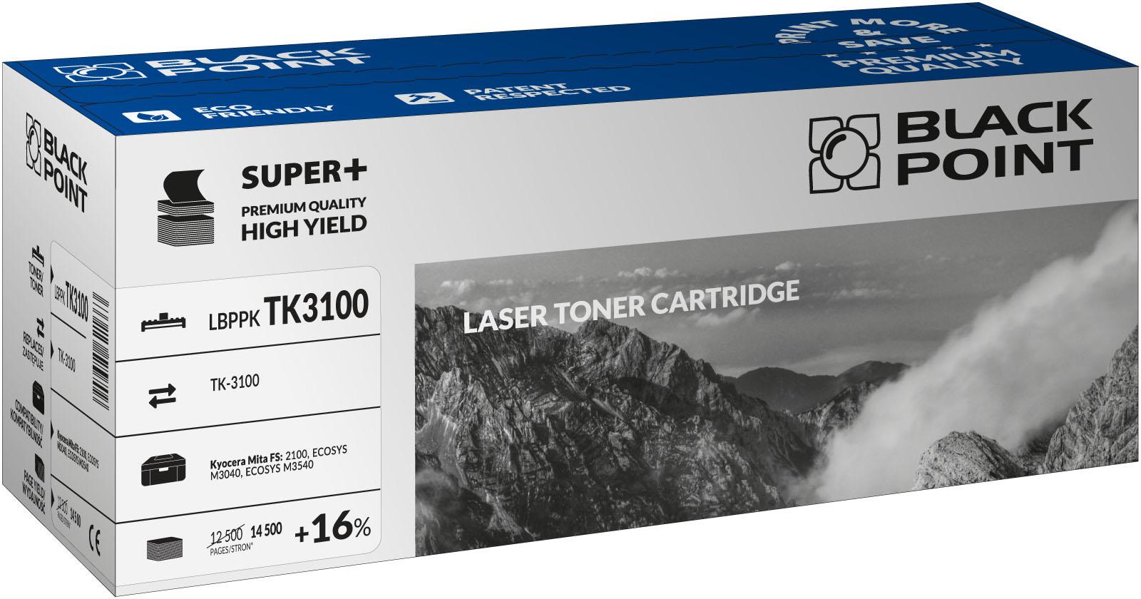 CMYK - Black Point toner LBPPKTK3100 zastpuje Kyocera TK-3100, 14500 stron