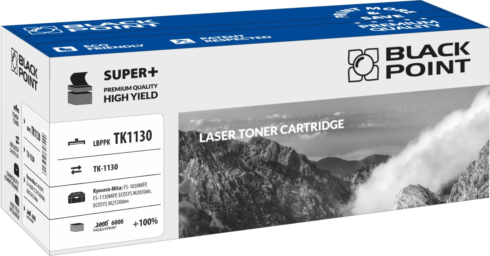 CMYK - Black Point toner LBPPKTK1130 zastpuje Kyocera TK-1130, 6000 stron
