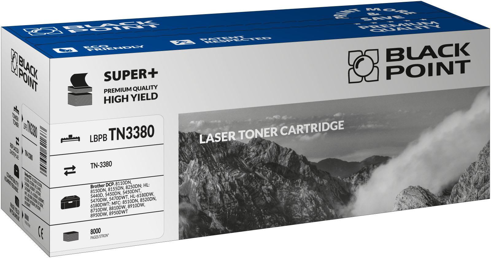 CMYK - Black Point toner LBPBTN3380 zastpuje Brother TN-3380, 8000 stron