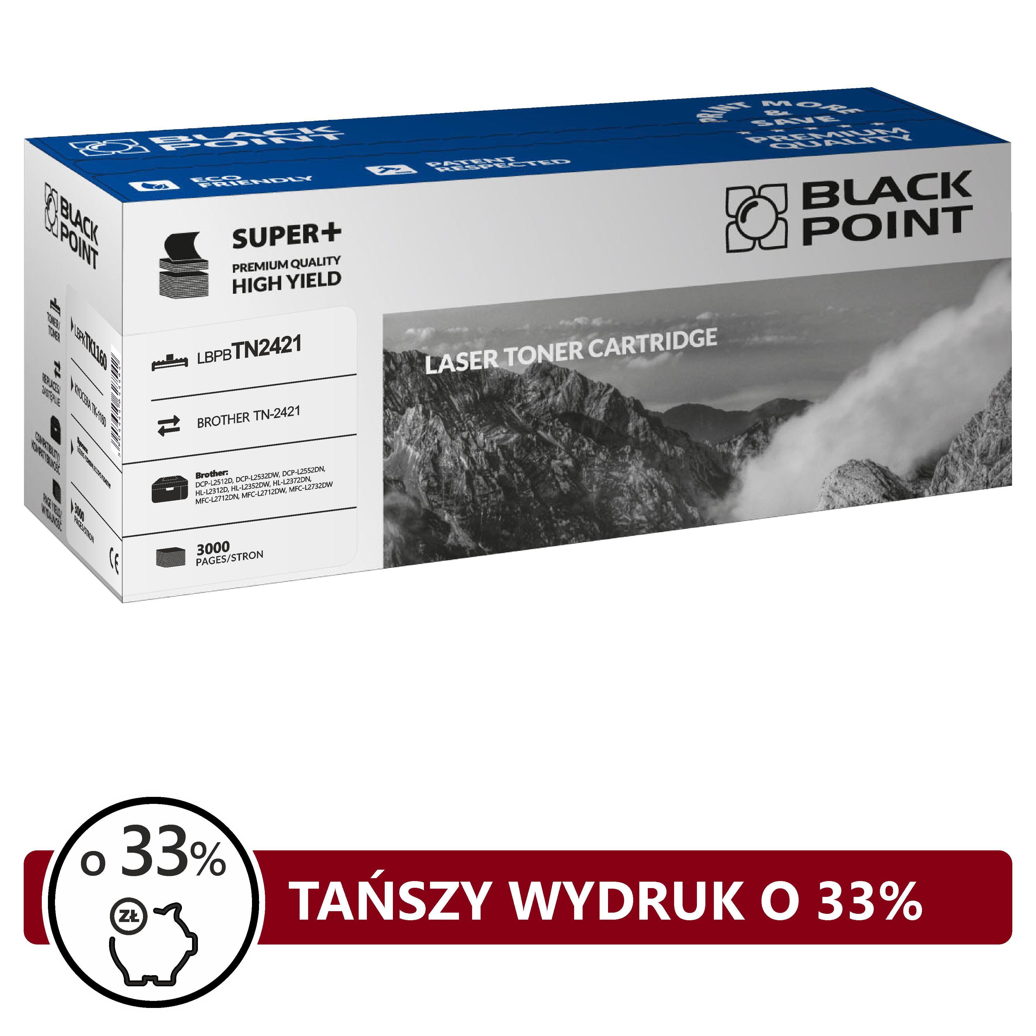 CMYK - Black Point toner LBPBTN2421 zastpuje Brother TN-2421