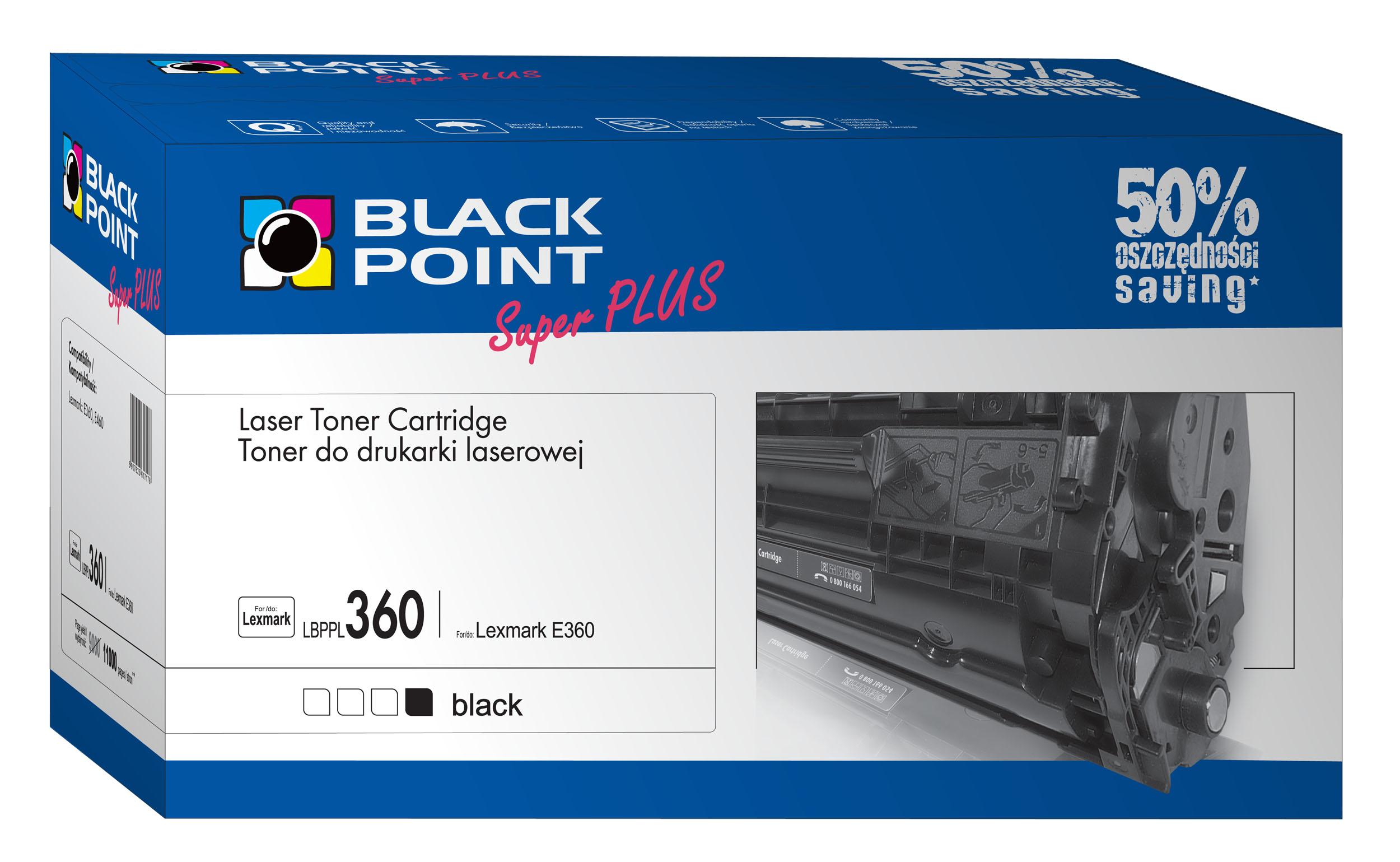 CMYK - Black Point toner LBPPL360 zastępuje Lexmark E360H11E, 11000 stron