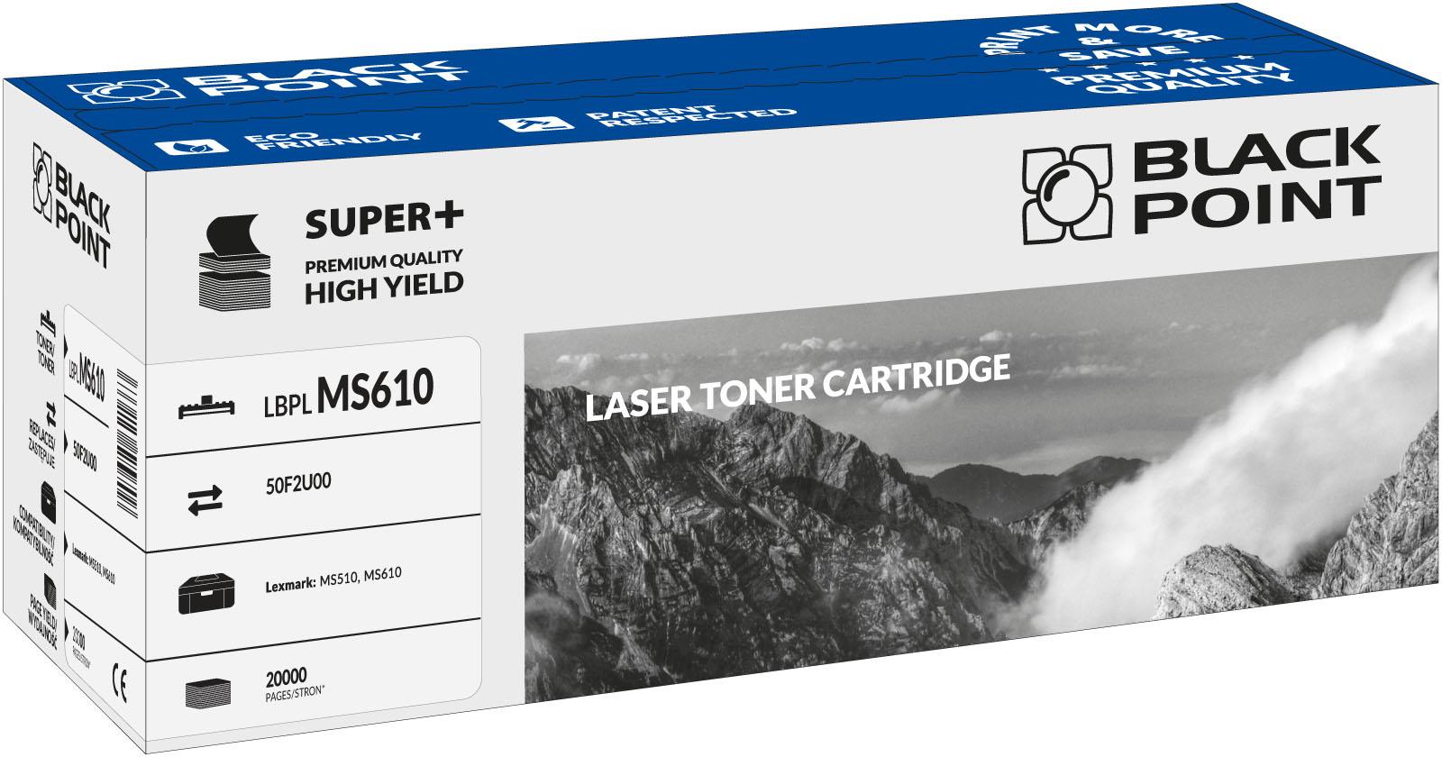 CMYK - Black Point toner LBPLMS610 zastpuje Lexmark 50F2U00, 20000 stron