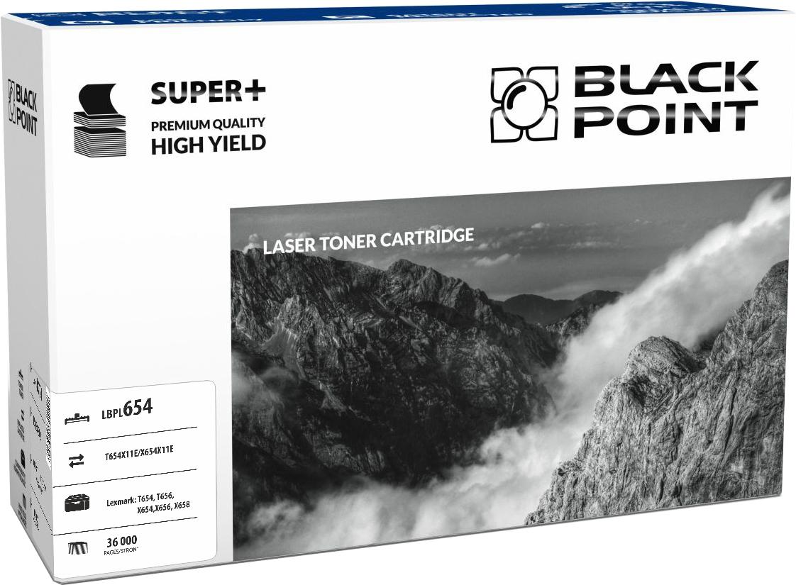 CMYK - Black Point toner LBPL654 zastępuje Lexmark T654/X654H11E, 36000 stron