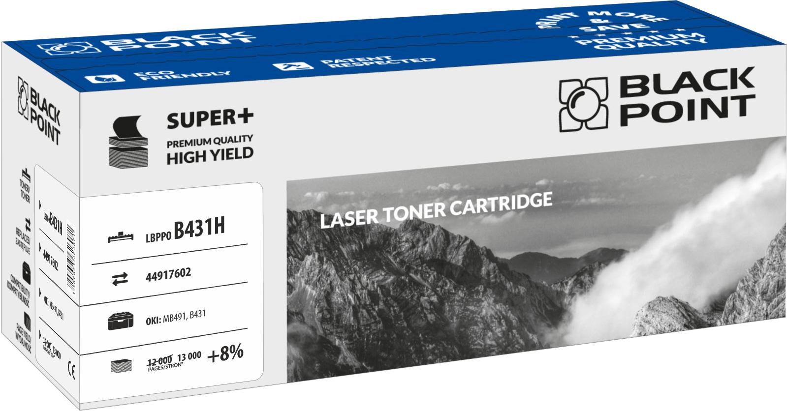 CMYK - Black Point toner LBPPOB431H zastpuje Oki 44917602, 13000 stron