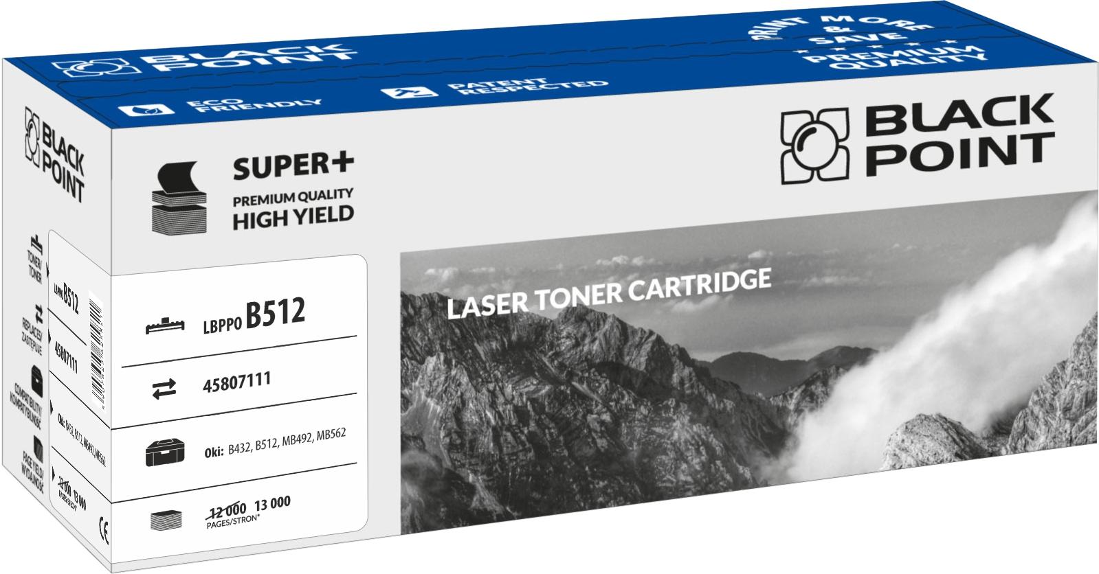 CMYK -  Black Point toner LBPPOB512 zastpuje Oki 45807111, 13000 stron
