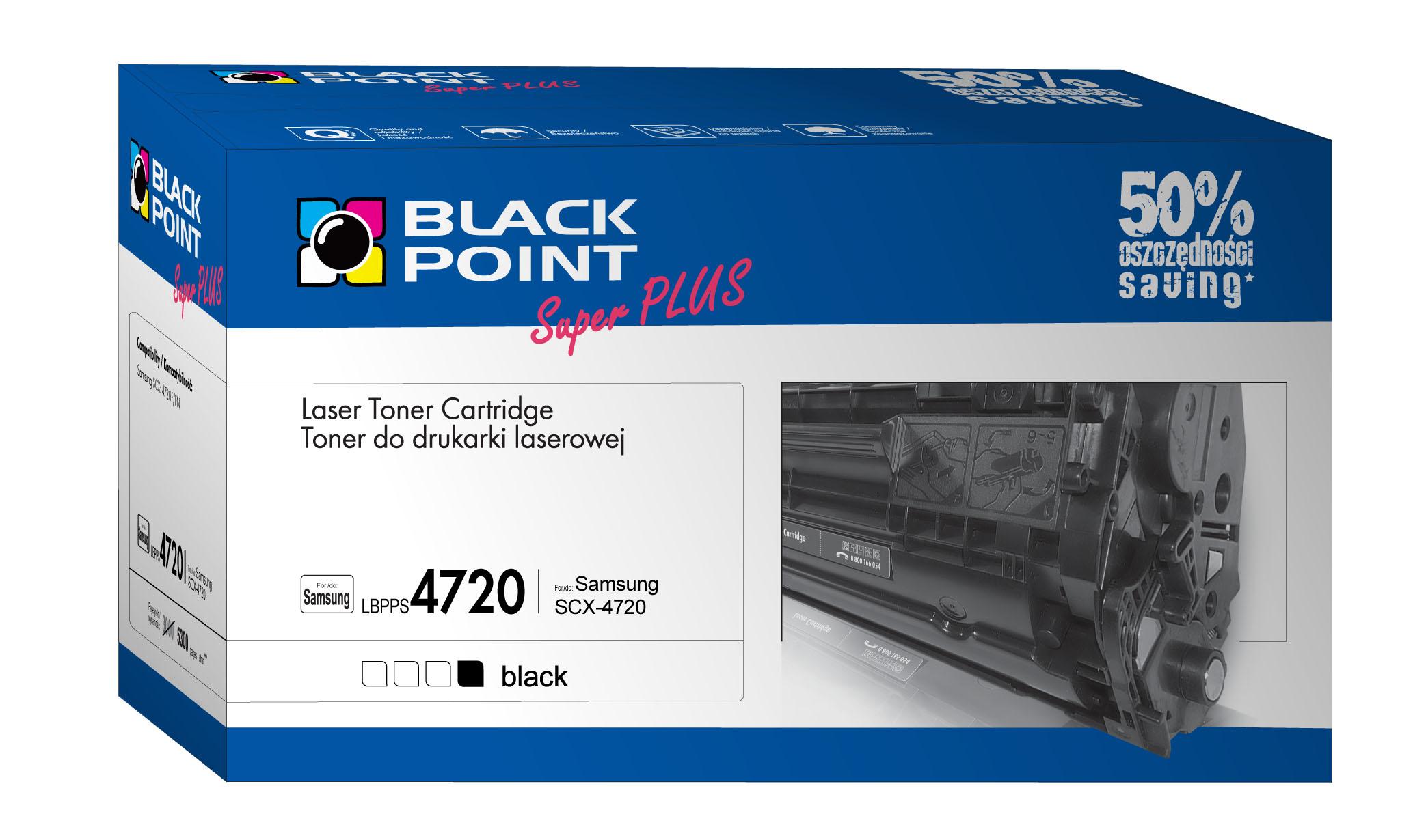 CMYK - Black Point toner LBPPS4720 zastępuje Samsung SCX-4720D3, 5300 stron
