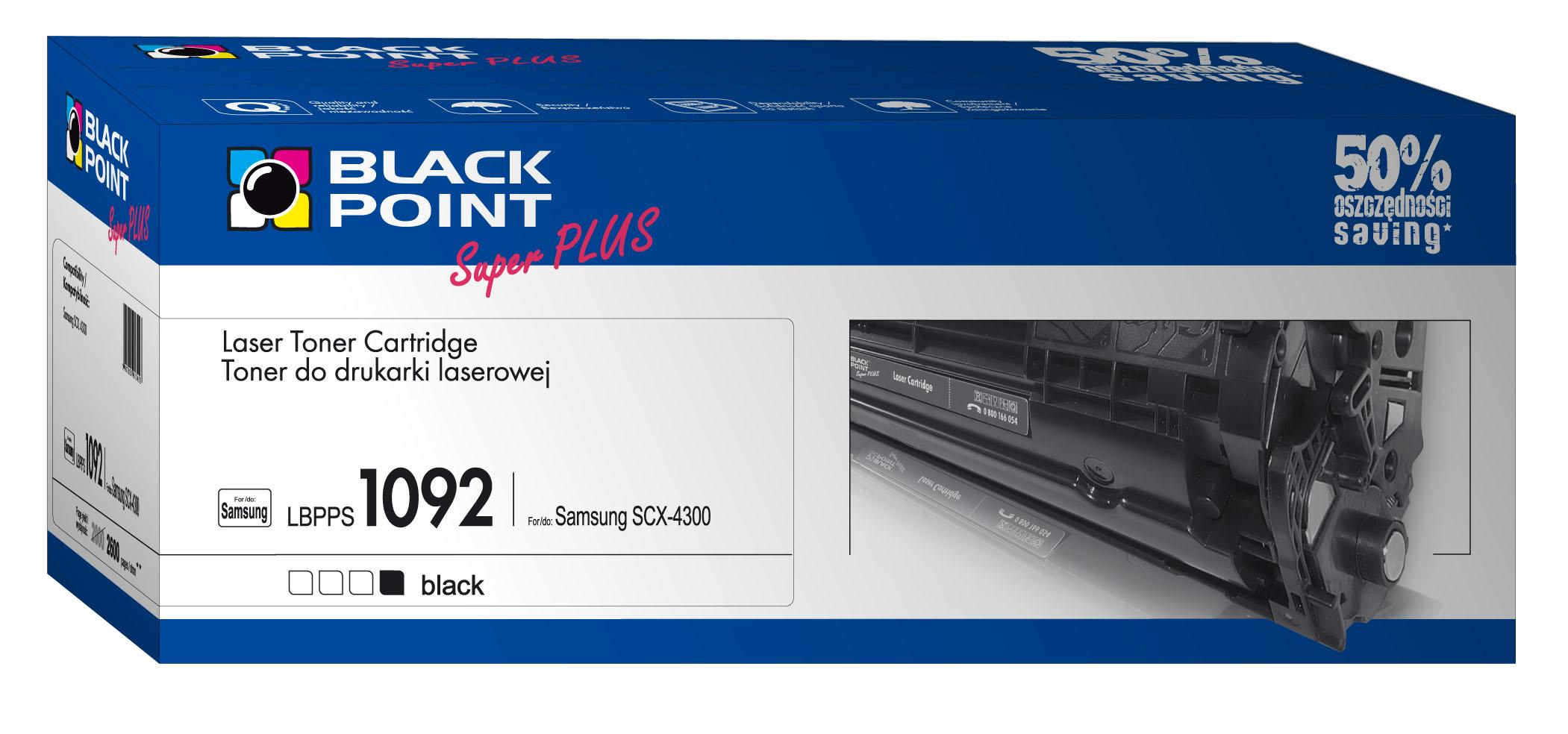 CMYK - Black Point toner LBPPS1092 zastpuje Samsung MLT-D1092S, 3600 stron