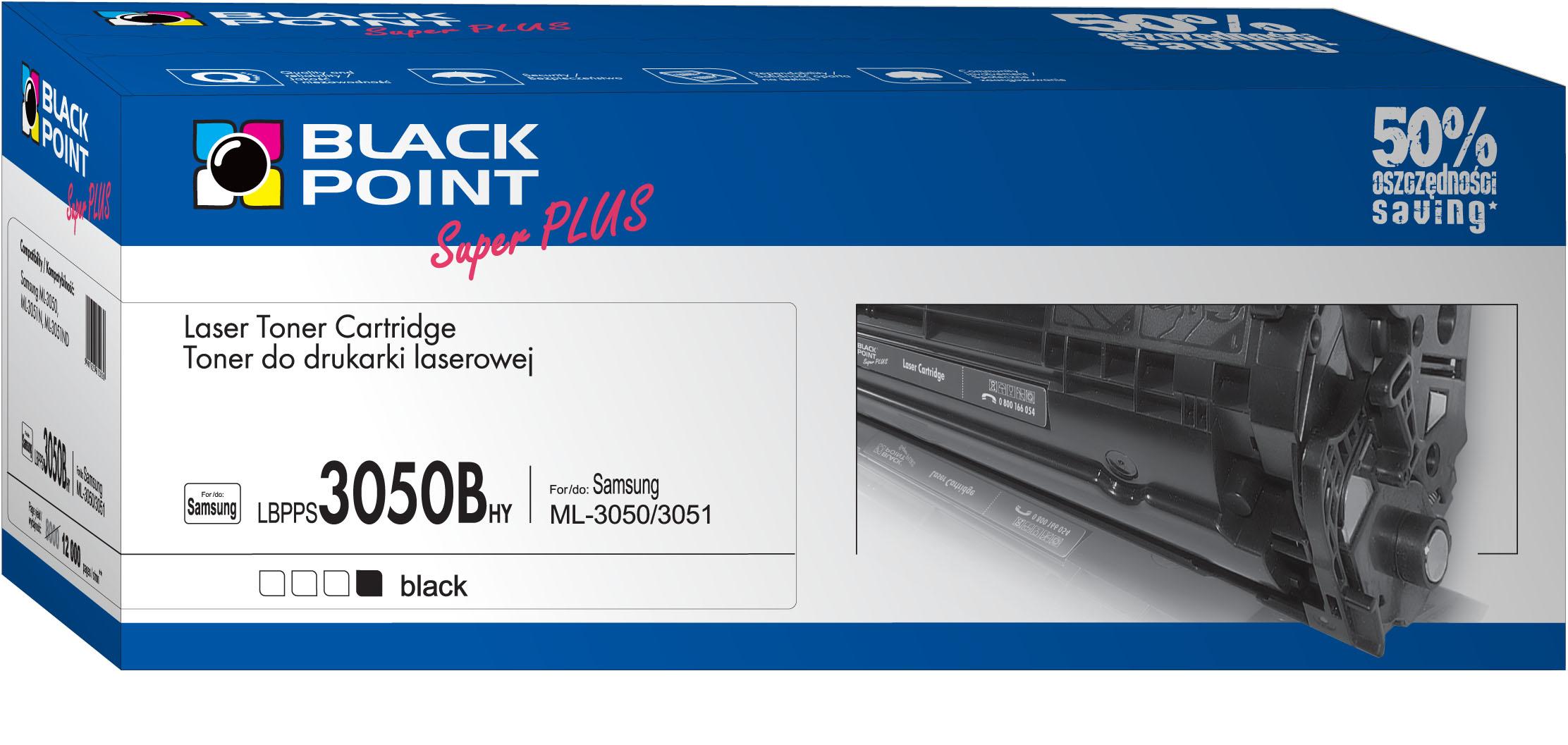 CMYK - Black Point toner LBPPS3050BHY zastpuje Samsung ML-D3050B, 12000 stron