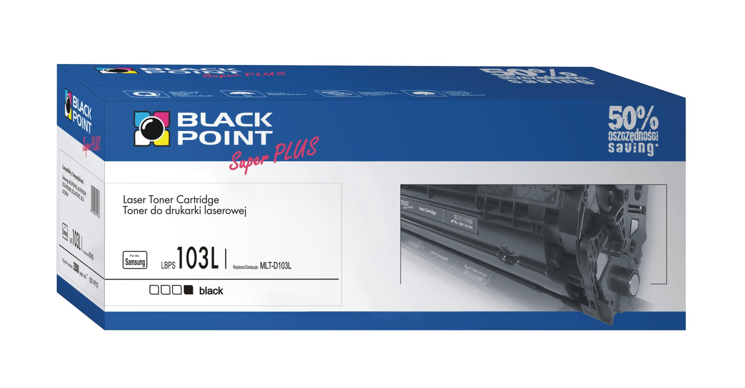 CMYK - Black Point toner LBPS103L zastpuje Samsung MLT-D103L, 2500 stron