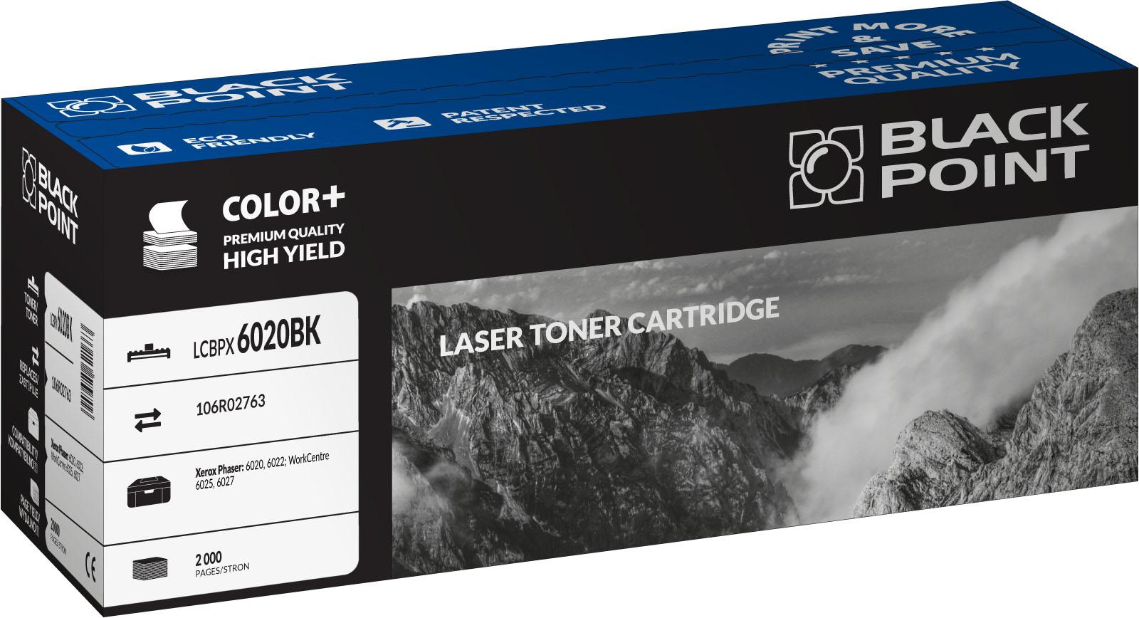 CMYK - Black Point toner LCBPX6020BK zastpuje Xerox 106R02763, czarny