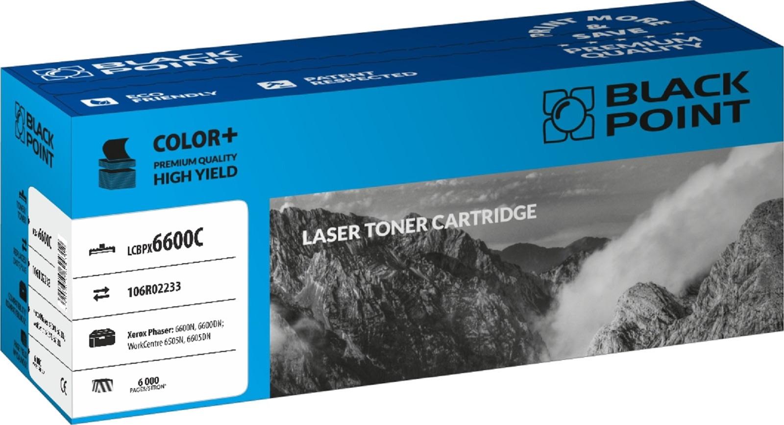 CMYK - Black Point toner LCBPX6600C zastpuje Xerox 106R02233, niebieski