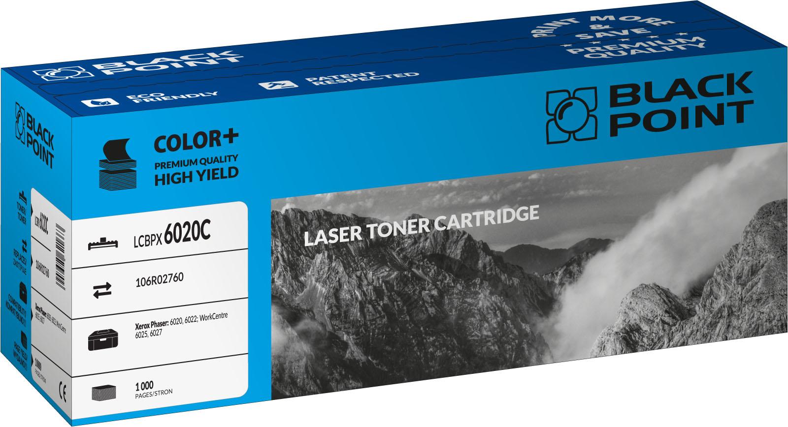 CMYK - Black Point toner LCBPX6020C zastpuje Xerox 106R02760, niebieski