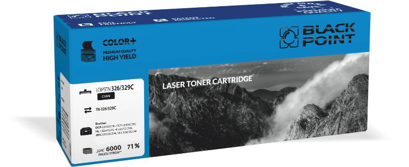 CMYK - Black Point toner LCBPBTN326/329C zastpuje Brother TN-326C / TN-329C, niebieski