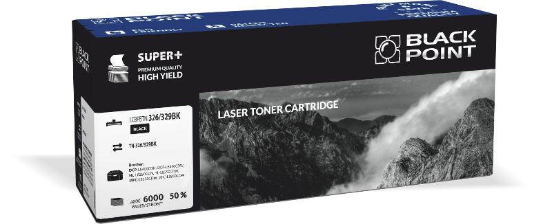 CMYK - Black Point toner LCBPBTN326/329BK zastpuje Brother TN-326BK / TN-329BK, czarny