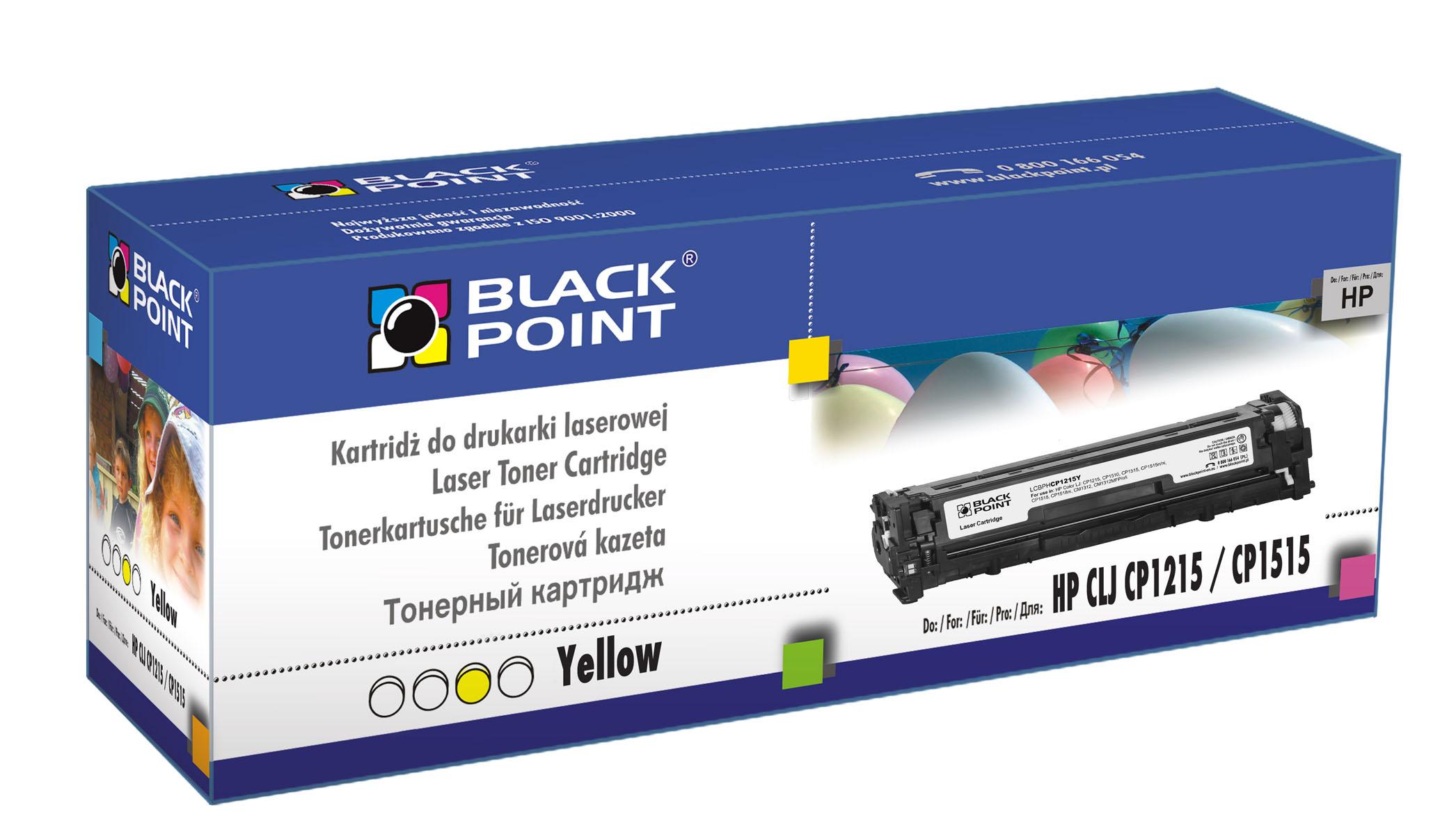 CMYK - Black Point toner LCBPHCP1215Y zastpuje HP CB542A / CRG-716Y, ty