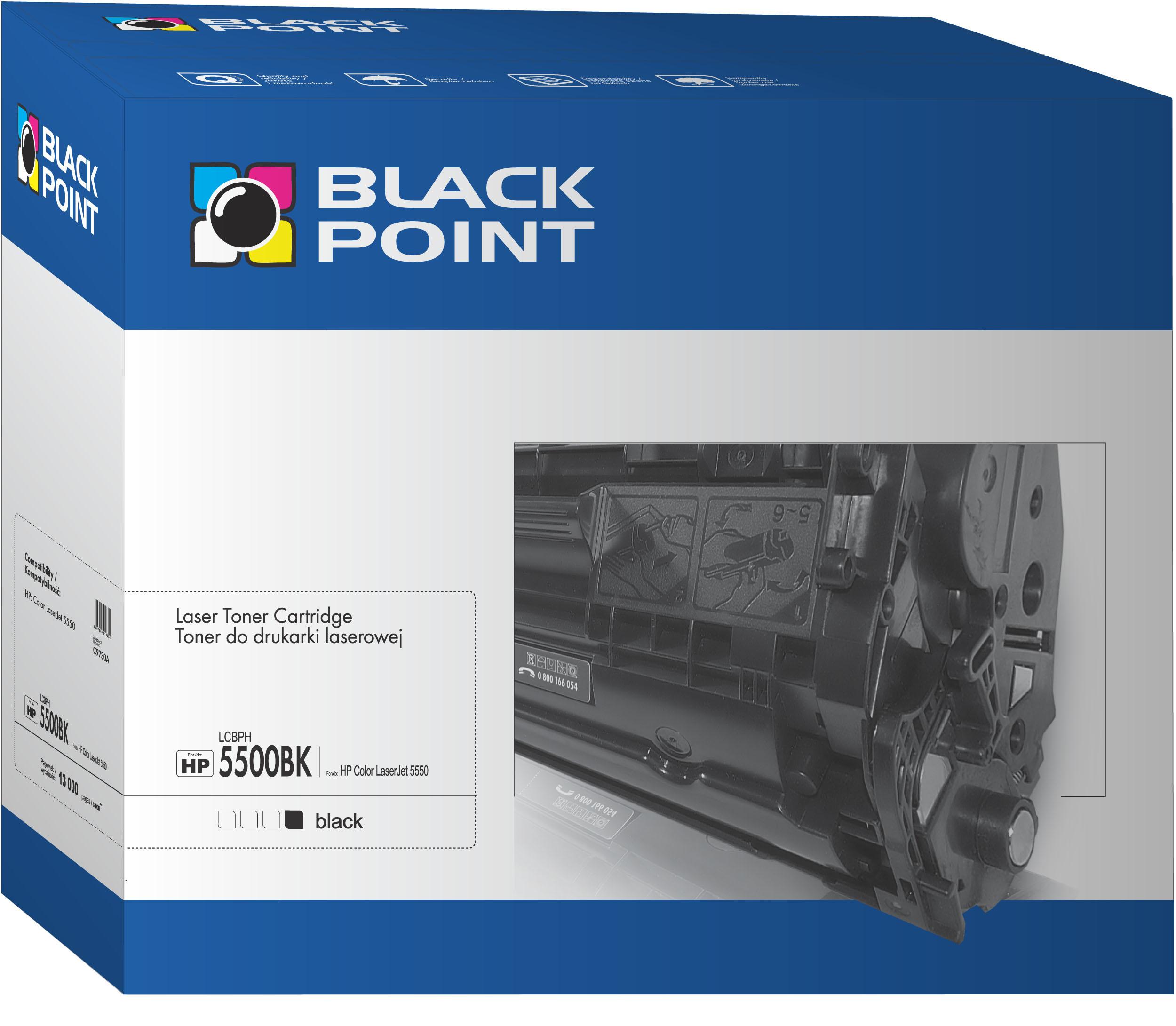 CMYK - Black Point toner LCBPH5500BK zastpuje HP C9730A, czarny
