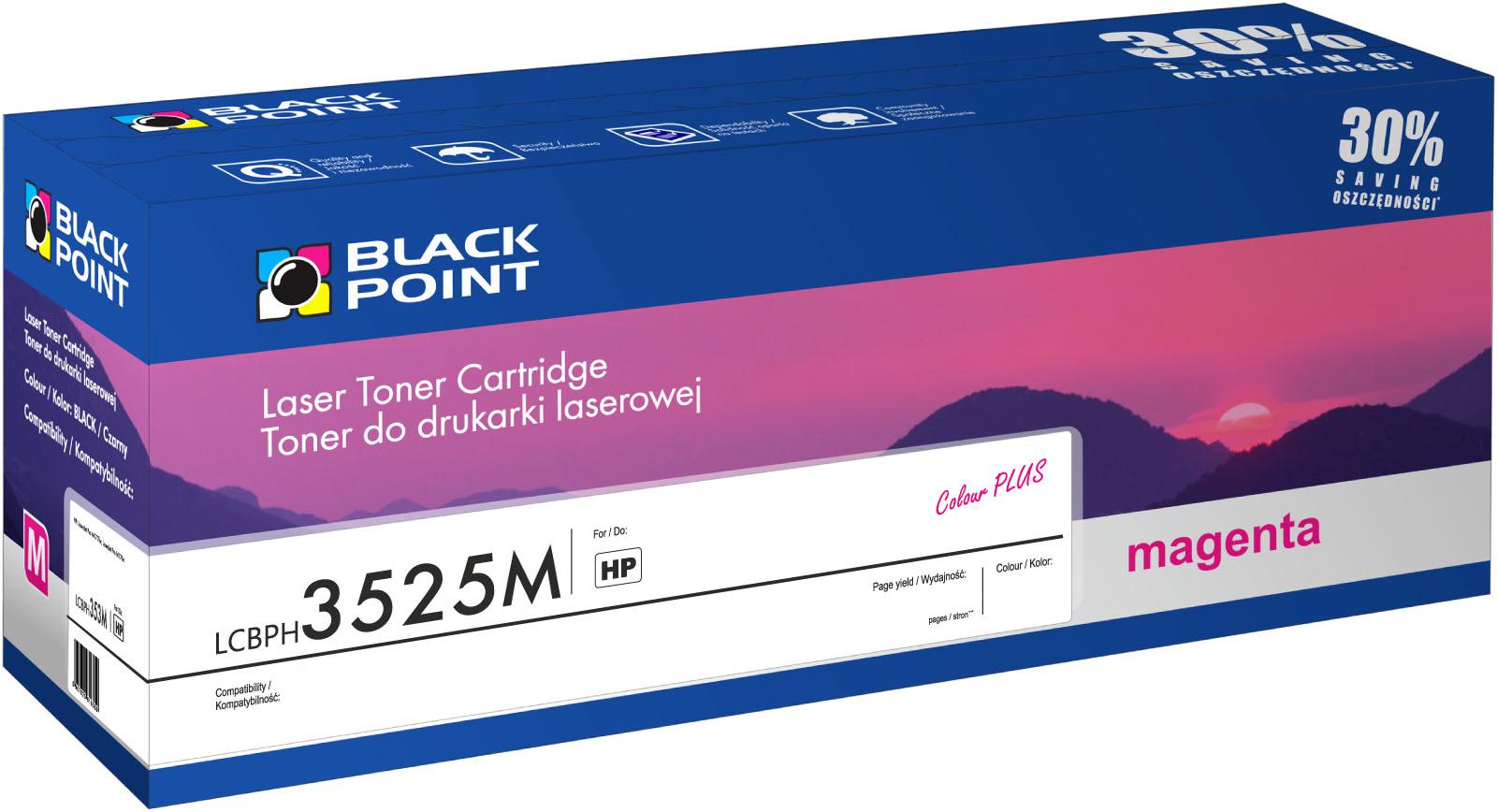 CMYK - Black Point toner LCBPHCP3525M zastpuje HP CE253A, czerwony