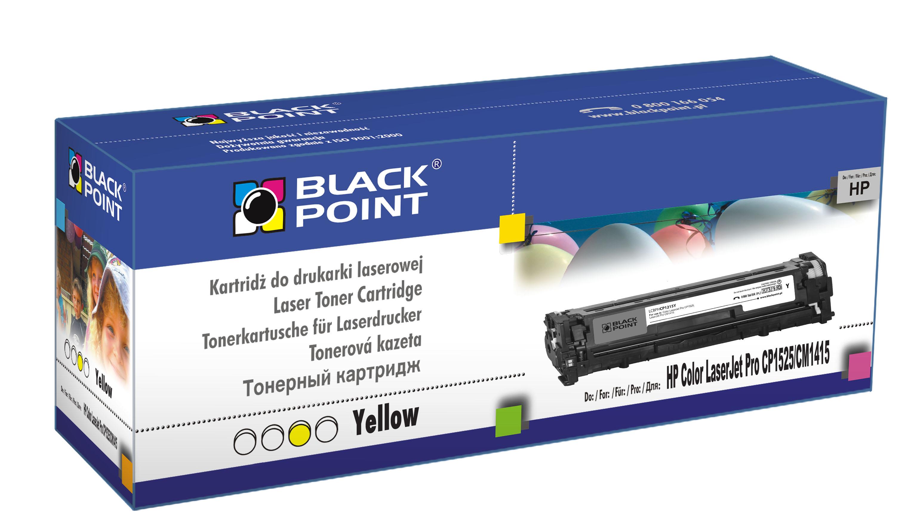 CMYK - Black Point toner LCBPHCP1525Y zastpuje HP CE322A, ty