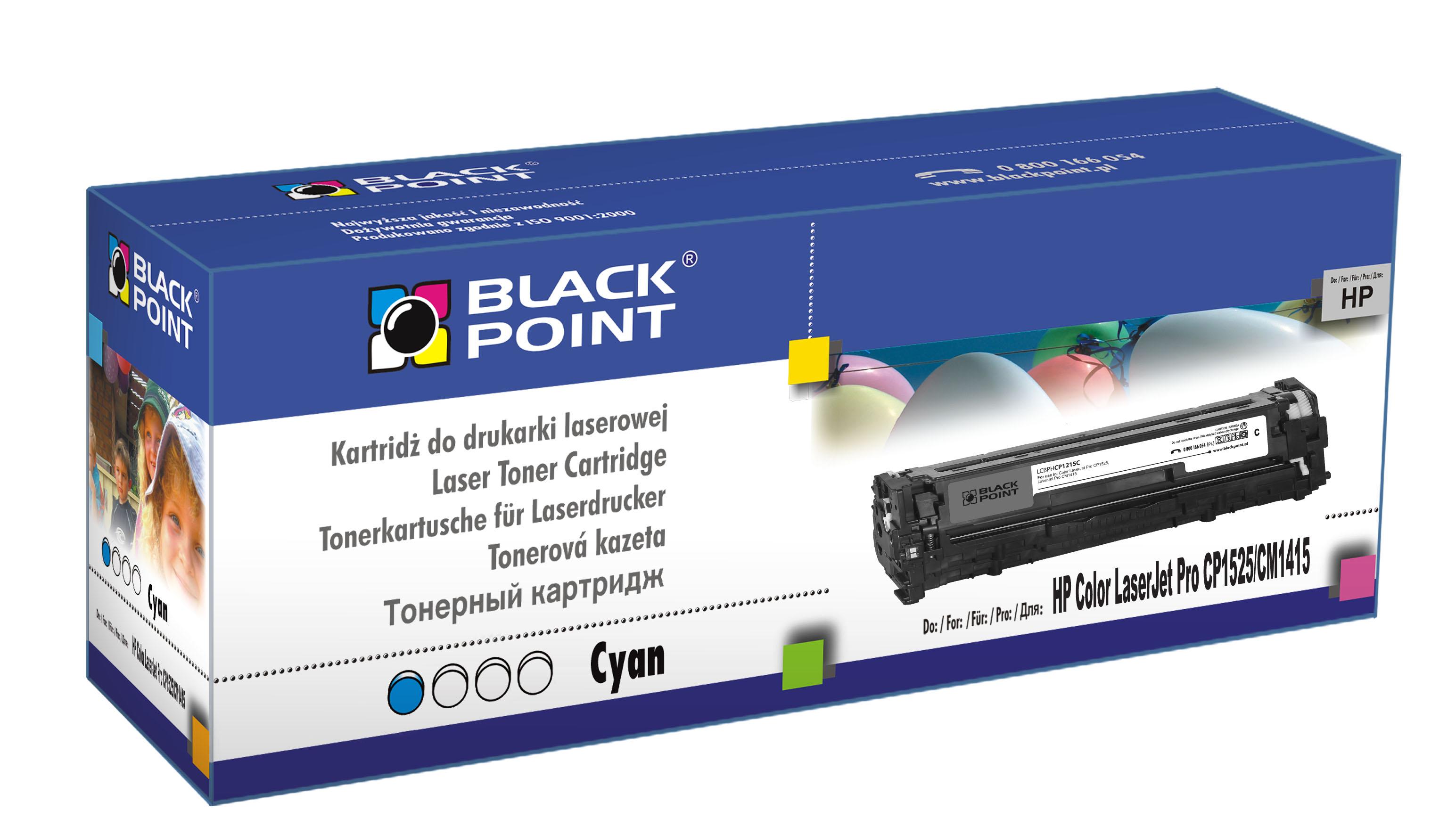 CMYK - Black Point toner LCBPHCP1525C zastpuje HP CE321A, niebieski