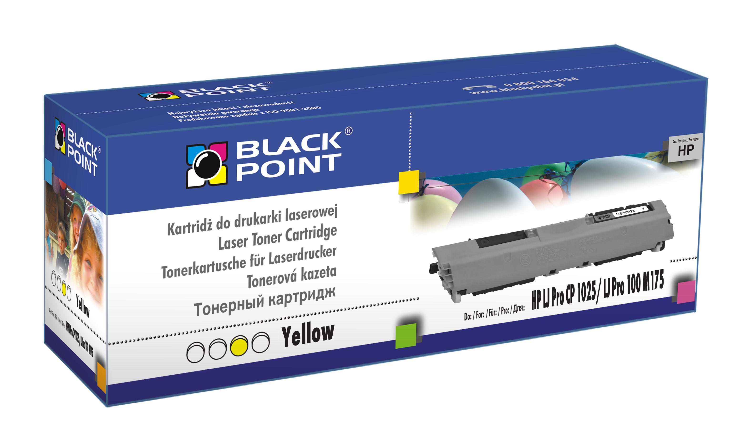 CMYK - Black Point toner LCBPH312Y zastpuje HP CE312A / CRG-729Y, ty