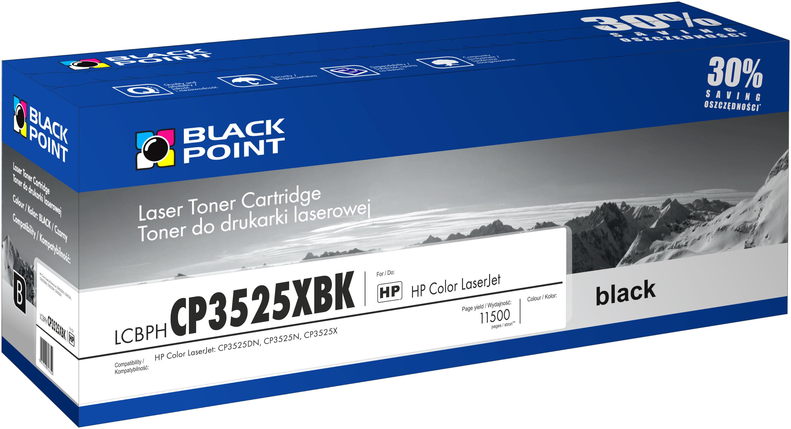 CMYK - Black Point toner LCBPHCP3525XBK zastpuje HP CE250X, czarny